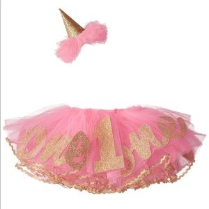 Tutu and hat for first birthday party.